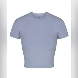 SKIMS Light Blue Crop Top